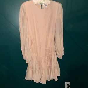 MACARON Peach Long Sleeve Dress